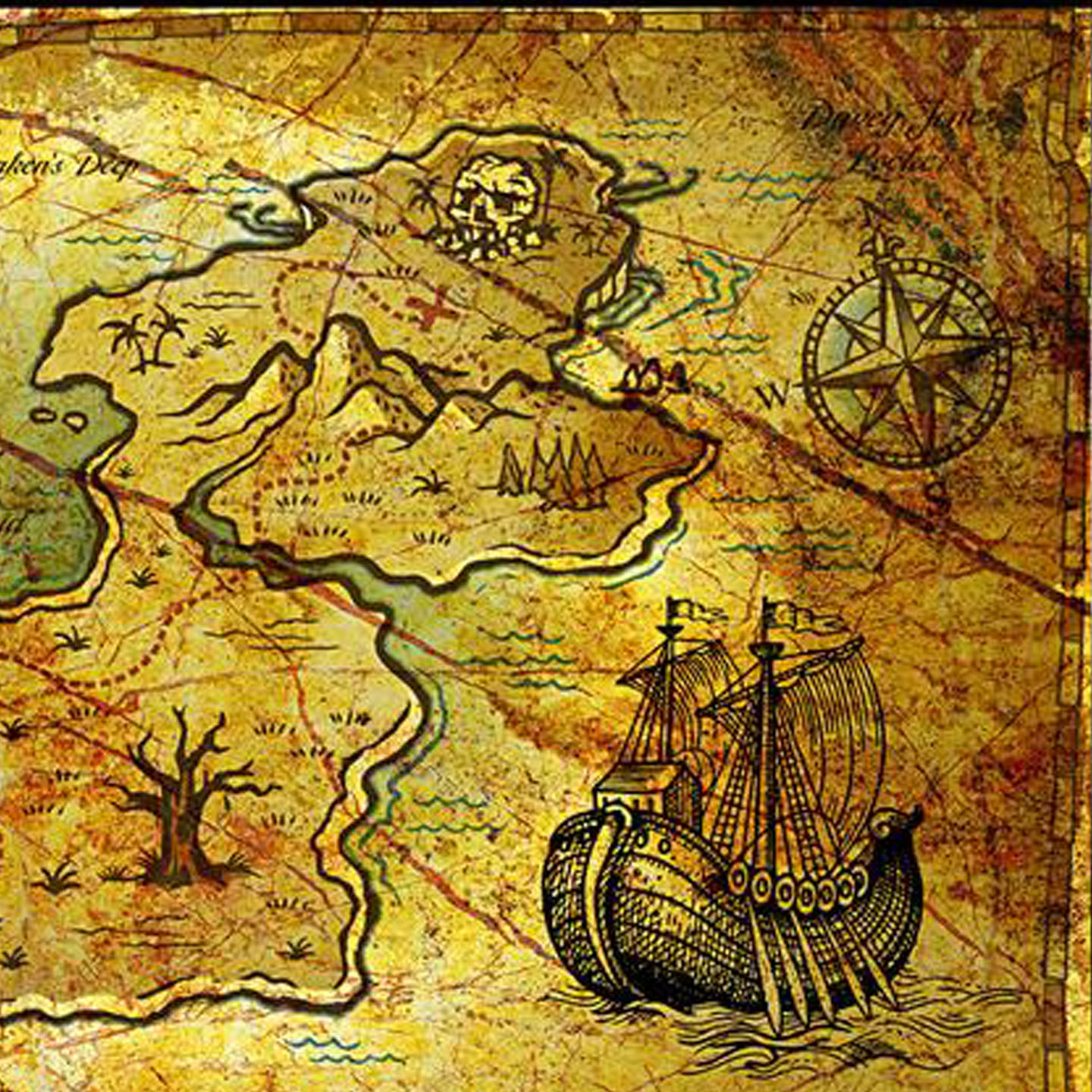 Карта сокровищ Пиратская